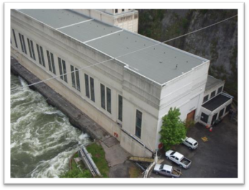 Title: Arapuni Power House - from the swing bridge